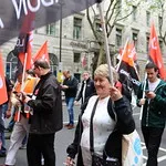 TUC's New Deal demo in central London, Saturday 12 May. GMB activists were marching for an end to zero hours contacts, an end to neglect of our public services and an end to Tory austerity.