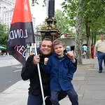 TUC's New Deal demo in central London, Saturday 12 May. GMB activists were marching for an end to zero hours contacts, an end to neglect of our public services and an end to Tory austerity.
