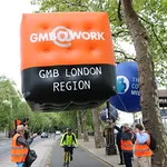 TUC's New Deal demo in central London, Saturday 12 May. GMB activists were marching for an end to zero hours contacts, an end to neglect of our public services and an end to Tory austerity.