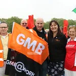 TUC's New Deal demo in central London, Saturday 12 May. GMB activists were marching for an end to zero hours contacts, an end to neglect of our public services and an end to Tory austerity.