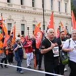TUC's New Deal demo in central London, Saturday 12 May. GMB activists were marching for an end to zero hours contacts, an end to neglect of our public services and an end to Tory austerity.