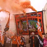 TUC's New Deal demo in central London, Saturday 12 May. GMB activists were marching for an end to zero hours contacts, an end to neglect of our public services and an end to Tory austerity.