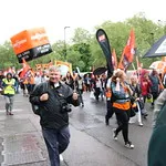 TUC's New Deal demo in central London, Saturday 12 May. GMB activists were marching for an end to zero hours contacts, an end to neglect of our public services and an end to Tory austerity.